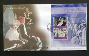 GB Buckingham 2003 Coronation 50th Indian Ocean Territory M/S on First Day Cover - Bild 1 von 2