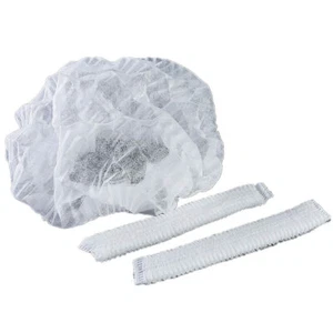100pcs Disposable Hair Net Bouffant Cap Folded for Kitchen Medical Head Cover - Picture 1 of 24