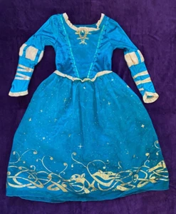 Disney Store ☆ Valiente ☆ Vestido/Disfraz Princesa Mérida Azul - Niños Talla 7-8 - Imagen 1 de 7