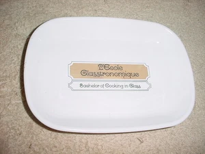 CORNINGWARE L'ECOLE GLASSTRONOMIQUE EDICIÓN RARA PLATO COMPAÑERO ENVÍO GRATUITO A EE. UU. - Imagen 1 de 4