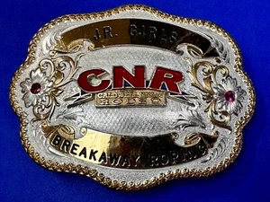 Fibbia cintura CNR Breakaway Champion Caldwell Night Rodeo Montana argentiere PRCA - Foto 1 di 24