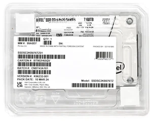 SOLIDIGM Intel 7.68 TB D3-S4520 SSD Enterprise 2.5" Internal SATA III Solid - Picture 1 of 2