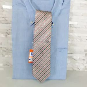 Brick House Neck Tie Mens Blue Gray Striped Solid Classic Suit Tokyo Shirt NWT - Picture 1 of 10