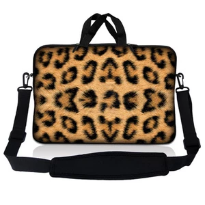 17,3 Zoll 17,4 Laptop Ärmel Tasche Etui mit Griff & Schultergurt Leopardendruck - Bild 1 von 2