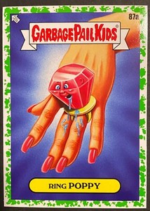 2021 Topps Garbage Pail Kids Food Fight Green Parallel #87a Ring Poppy