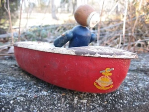 1930s Pull Toy Woodette Coast Guard USCG Pressed Steel Boat--PRICE CUT!!!!!!!!! - Picture 1 of 8
