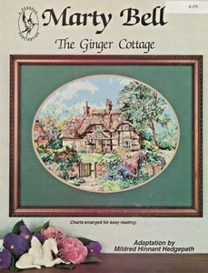 "THE GINGER COTTAGE" Counted X-Stitch Kit by Pegasus Originals, Vtg. - Picture 1 of 3