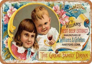 METAL SIGN - 1893 Williams' Root Beer Extract -- Vintage Look - Picture 1 of 2