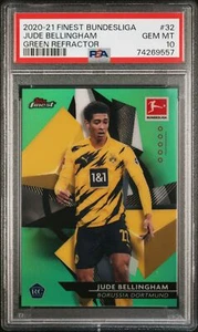 2020 Topps Finest Bundesliga Jude Bellingham #32 Green Refractor PSA 10 - Bild 1 von 2
