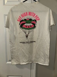 Vintage Panama City Beach Florida Get High PCP parasailing medio bianco umorismo droga - Foto 1 di 9