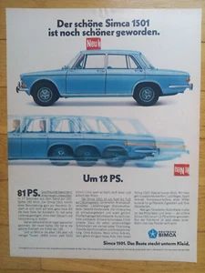 Simca 1501, jeszcze piękniejsza, reklama pubblicità publicité, 1969 - Zdjęcie 1 z 1