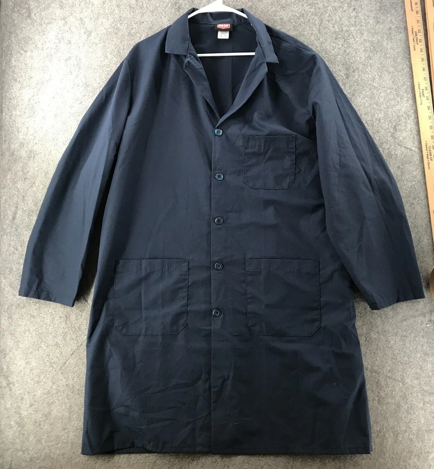 Red Kap Mens Blue Button Front Utility Shirt Jacket Work Casual KP14NV5 Size 48R - Image 1 of 4