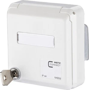 5 Stk. Metz Connect Anschlussdose EDATmodul IP44SGUPw IP44 weiß Kupfer