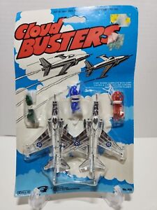 Cloud Busters Chrome Plastic Toy Planes/Jets US Air Force (USAF) w/ 3 Sky Divers