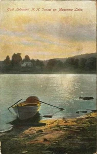 Postal Nuevo Hampshire East Lebanon Sunset Mascoma Lake Grafton County 1907-14 - Imagen 1 de 1