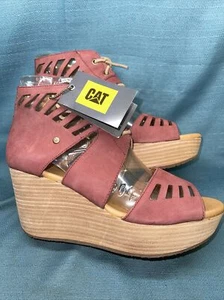 CAT-Caterpillar Alma P310172 Platform Wedge Women's Size 10 W Red NEW - Picture 1 of 8