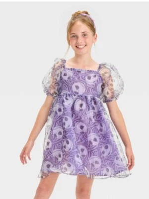 The Nightmare Before Christmas GIRLS Jack Skellington Tulle Dress Purple XL14 - Image 1 of 4