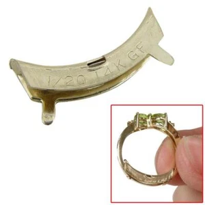 Anello Sizer Gioielli Ricerca Anello Primavera Guardia Riempito Oro - Foto 1 di 2