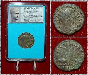 Roman Empire Coin GORDIAN III Moesia With Bull And Lion On Reverse Dupondius - Picture 1 of 4