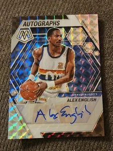 2022-23 Alex English Panini Mosaic Silver Prizm Auto Nuggets HOF Autograph NM/MT - Bild 1 von 2