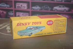 Camioneta pickup Dinky Toys 449 Chevrolet 'El Camino' caja repro - Imagen 1 de 5