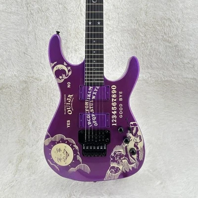 esp Kirk Hammett Metallic Purple Ouija Board Electric Guitar Mahogany Body - Image 1 of 4