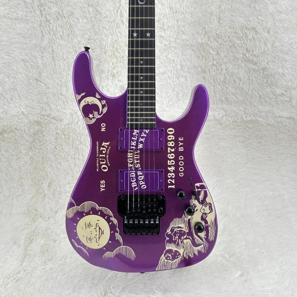 ESP Kirk Hammett Metallic Purple Ouija Board E-Gitarre Mahagoni Korpus - Bild 1 von 4