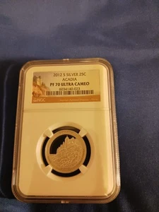 2012 S SILVER ACADIA PF 70 ULTRA CAMEO QUARTER - Picture 1 of 2