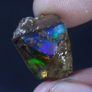 12.70 Ct Amazing Ethiopian "Play-Of-Color" Fire Opal Oil Rough Natural Fire Gems - Picture 1 of 9