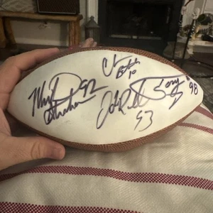 Vintage Signed Football Strahan Tony Siragusa John Randle Batch Super Bowl 2000 - Picture 1 of 2