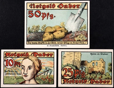 DABER / DOBRA 1921 "Patatas" Serie Completa Alemán Notgeld Polonia Foto 1 de 2