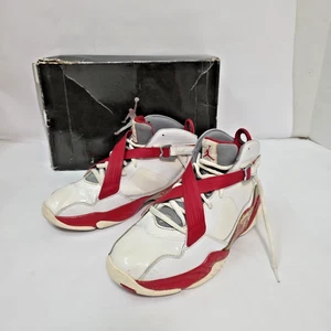 Nike Air Jordan Men's Retro VIII 8 Red & White Sneakers Size 11.5 - Picture 1 of 12