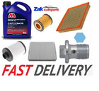 Vauxhall Zafira Mk2 1.9 CDTI 05-11 Oil Air Fuel Pollen Filters 5L Oil, Sump Plug