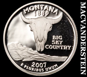 2007-S Silver Montana State Quarter - Choice Gem Proof Lustrous #F2038 - Picture 1 of 2