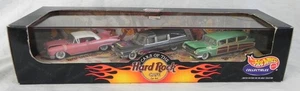 Juego Hot Wheels "Cars of the Hard Rock Café", 3 Cadillacs, RRs, Nuevo en Estuche - Imagen 1 de 9
