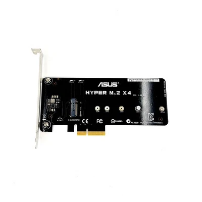 ASUS Hyper M.2 X4 Mini PCIe Adapter Card Single NVMe M.2 SSD Slot 32Gb/s - Image 1 of 2