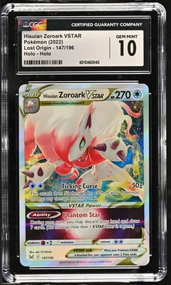 Hisuian Zoroark 2022 Lost Origin VSTAR #147/196 Holo (CGC 10) - Image 1 of 2