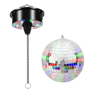 Rotating Mirror Ball with Electric Motor and LED Light fro Banquets Night Clubs - Picture 1 of 7