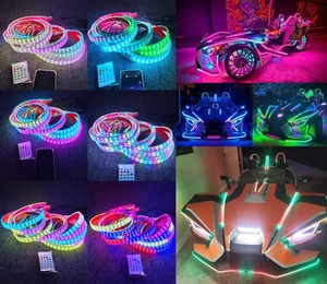 Tiras de doble fila de 48" de 4 pies 3 piezas color de ensueño persecución para luces de honda Polaris - Imagen 1 de 13