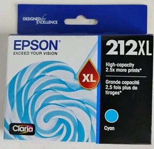 EPSON 212 XL Cyan Ink New High Capacity Claria Cartridge Exp 9 2027 C13T02X223 - Picture 1 of 8
