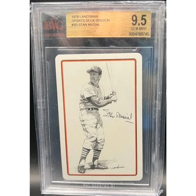 1978 Landsman Stan Musial BVG 9.5 St. Louis Cardinals Stan the Man Baseball Card - Image 1 of 3