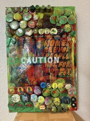 CAUTION by Recycled Propaganda Wall Art - Image 1 of 4