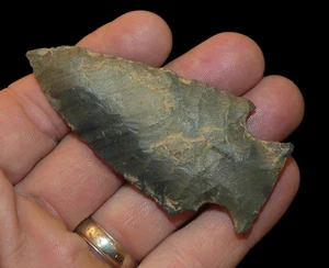 KIRK CORNER NOTCH ARKANSAS AUTHENTIC INDIAN ARROWHEAD ARTIFACT COLLECTIBLE RELIC - Picture 1 of 8