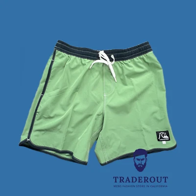Quiksilver Hombres Verde Original Vieira 17" Voleibol Bañador Pantalones Cortos Talla S Foto 1 de 4