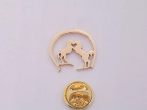 FERRO DI CAVALLO: Spilla da giacca (pins) in Oro giallo 18 Kt - 750- equitazione - Picture 1 of 5