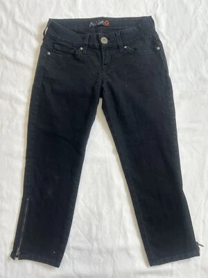 Jeans Guess Capris Cremallera Negro 27 Gótico Grunge Oscuro Retro Años 90   Foto 1 de 4