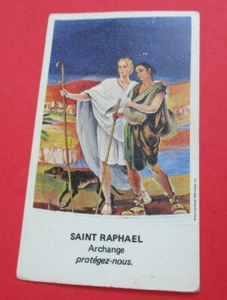 Andachtsbild Heiliger Raphael Erzengel beschützt uns Heiligtum Orléans 20.10.1931 - Bild 1 von 2