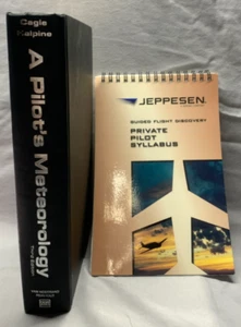 A Pilot's Meteorology Edition 1970 Book and JEPPESEN PILOT SYLLABUS - Picture 1 of 5