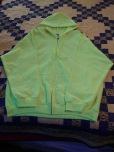 Gildan Heavy Blend Full Zip-Up Mens Hoodie Sweatshirt Wow Bright - Picture 1 of 2