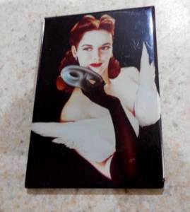 Vintage Varga Girl Mask Cheesecake Ata Boy Refrigerator Magnet 1993 Hearst ART - Picture 1 of 2